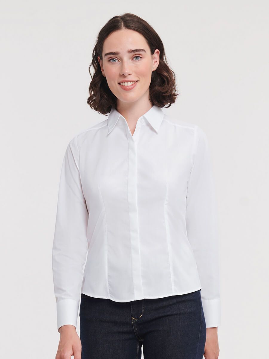 CAMICIA DONNA MANICA LUNGA POPELINE