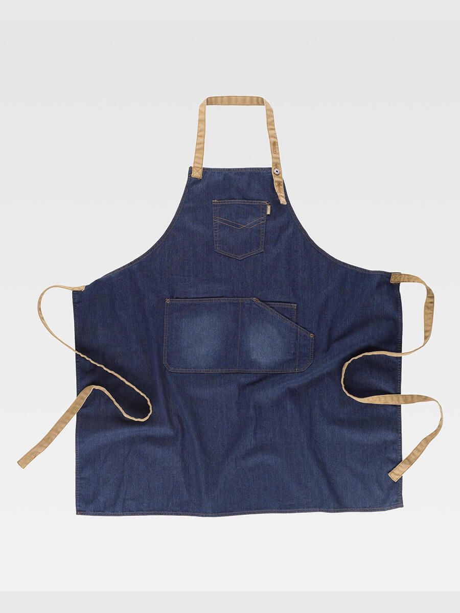 GREMBIULE CON PETTORINA TESSUTO DENIM