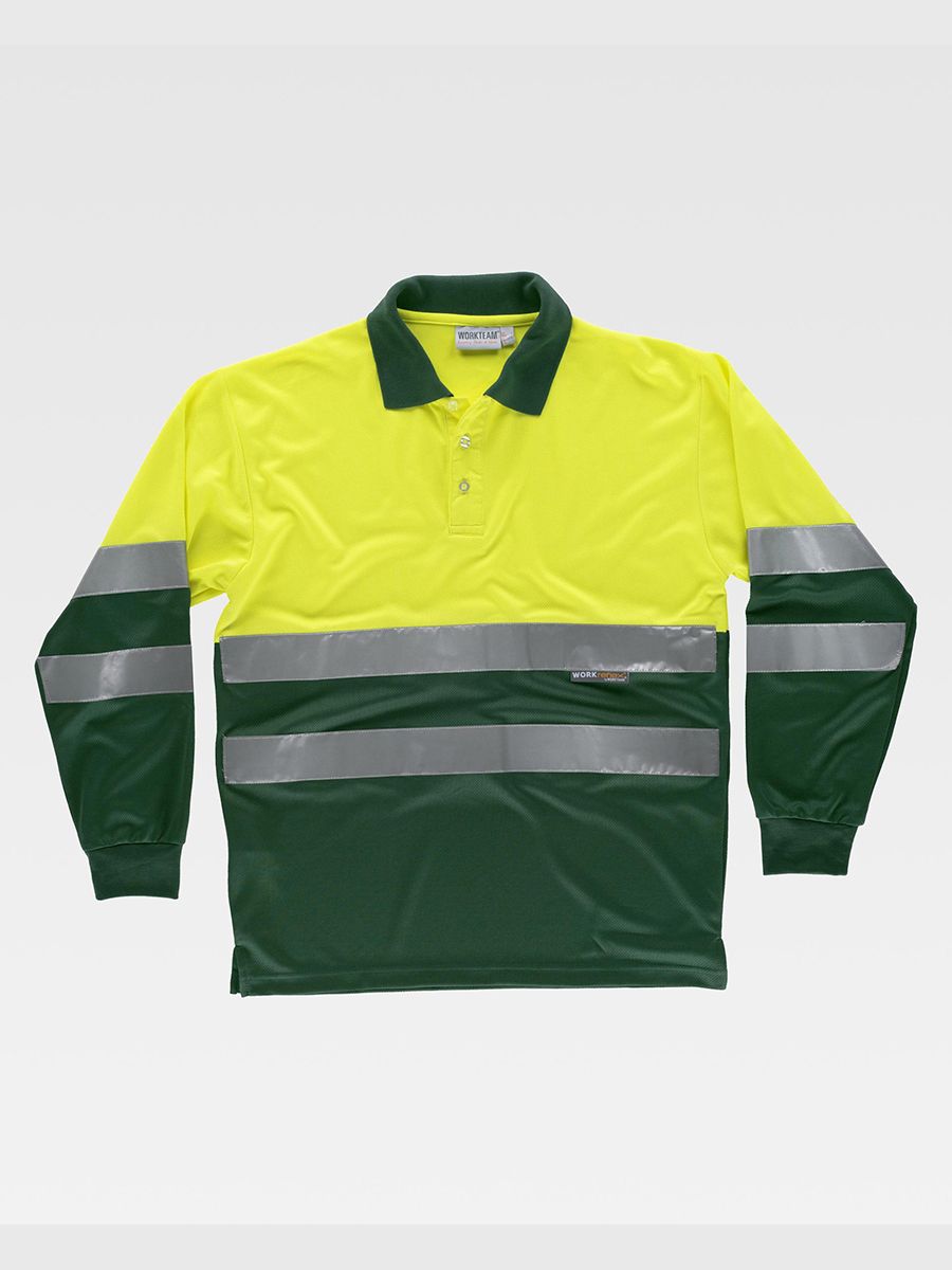 POLO MANICA LUNGA ALTA VISIBILITA CLASSE 1