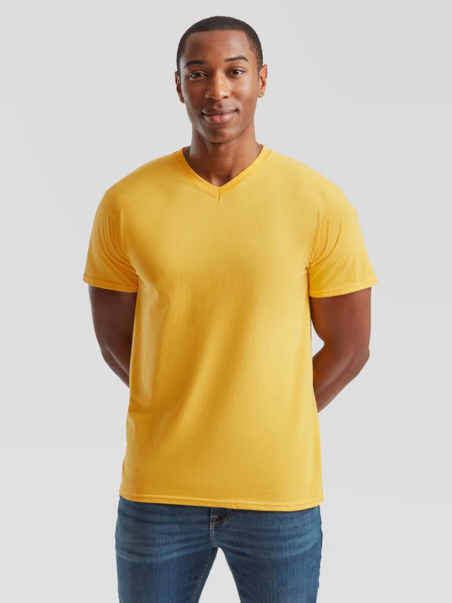 T-SHIRT UOMO MANICA CORTA COLLO A V VALUEWEIGHT