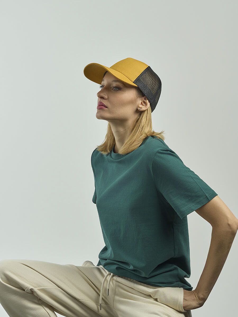 CAPPELLO VISIERA CURVA 5 PANNELLI MESH POSTERIORE