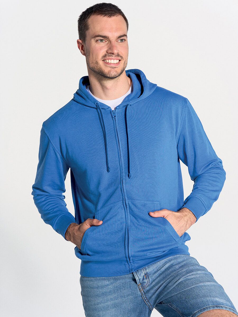 FELPA UOMO CAPPUCCIO E ZIP LEGGERA FRENCH TERRY