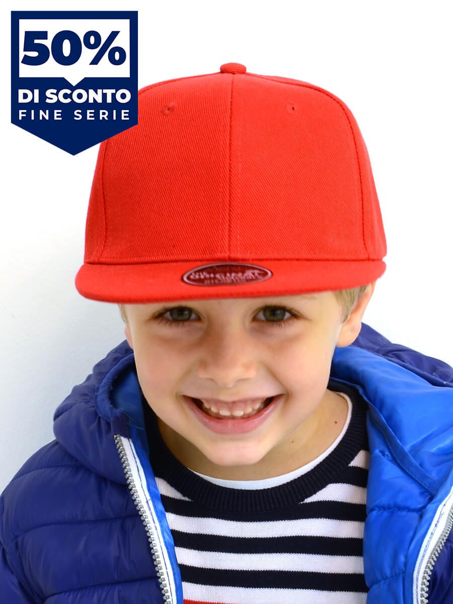 CAPPELLO BAMBINO VISIERA PIATTA 6 PANNELLI
