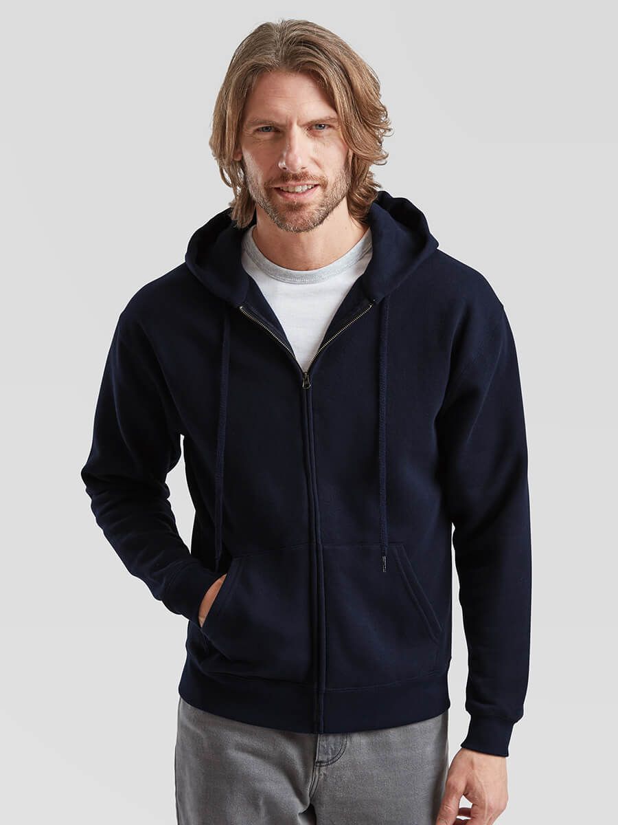 FELPA UOMO CAPPUCCIO E ZIP PREMIUM