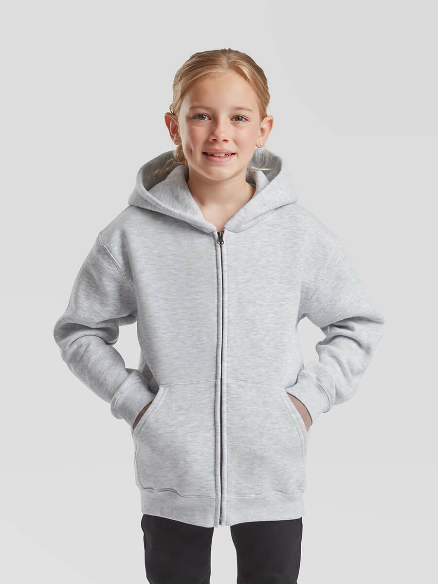 FELPA BAMBINO CAPPUCCIO E ZIP PREMIUM