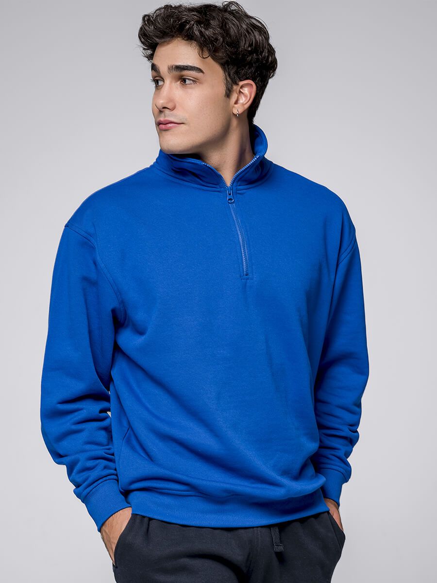 FELPA UNISEX MEZZA ZIP PREMIUM