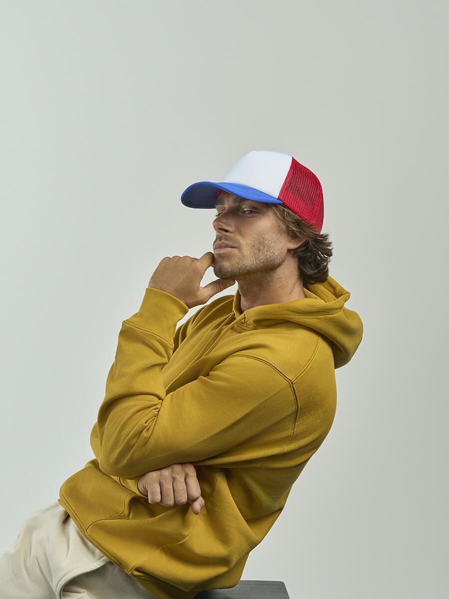 CAPPELLO VISIERA CURVA 5 PANNELLI MESH POSTERIORE