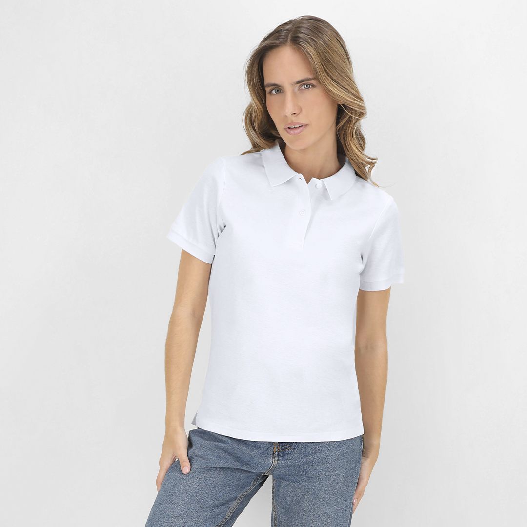 Polo Donna Bianco Koupan