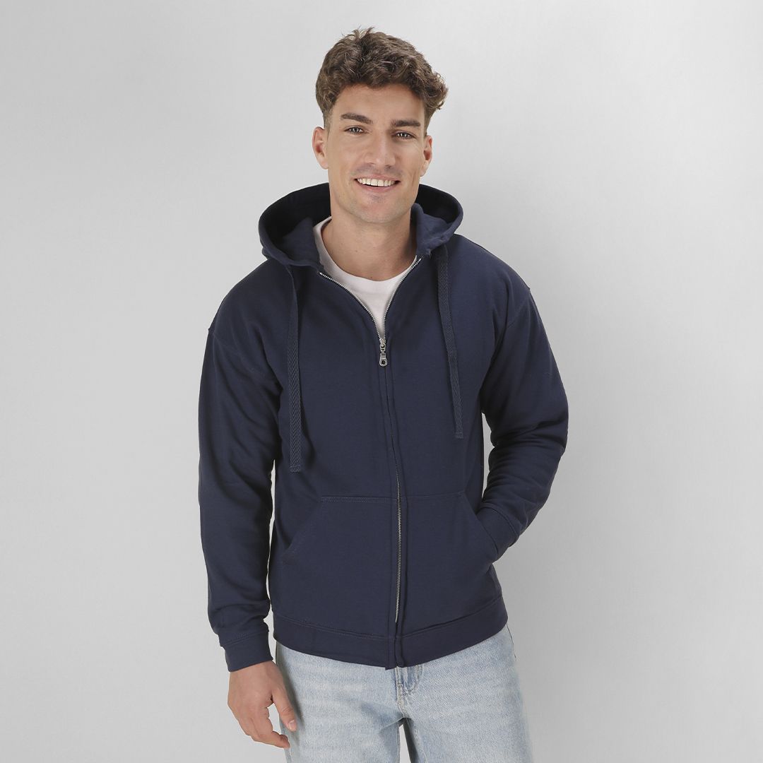Felpa con Cappuccio Adulto + Zip "keya" SWZ280
