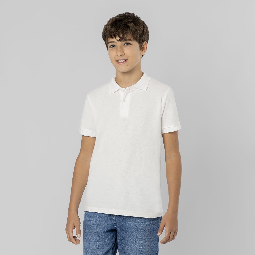 Polo Bimbo Bianco Charles