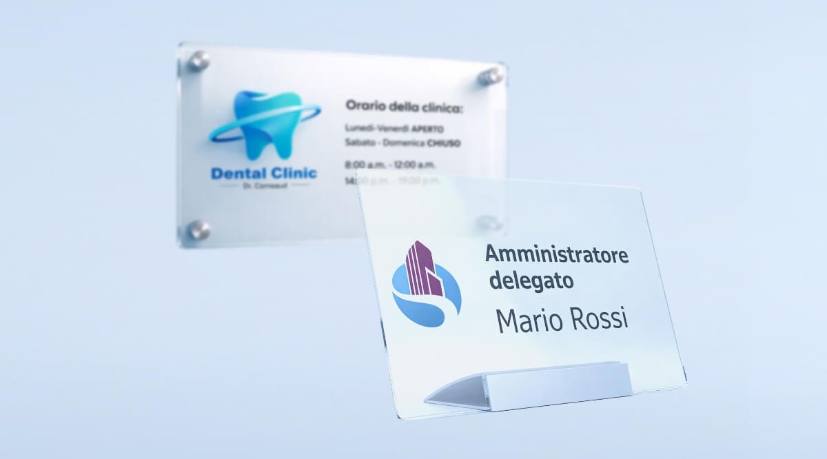 Targhe in plexiglass