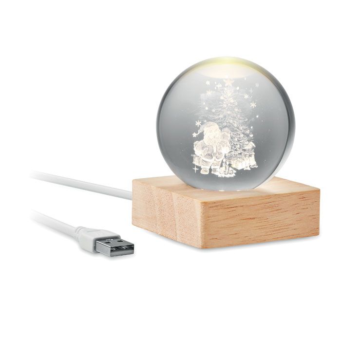 SANTA LIGHT. Palla di Natale con LED