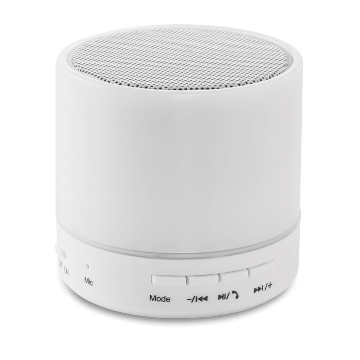 ROUND WHITE. Speaker wireless con LED
