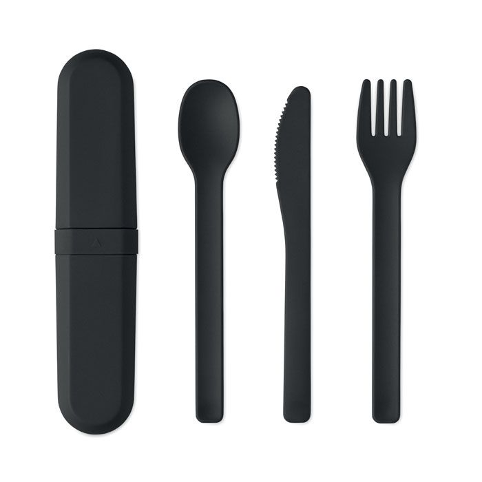 BITEFUL. Set di posate e astuccio in PLA