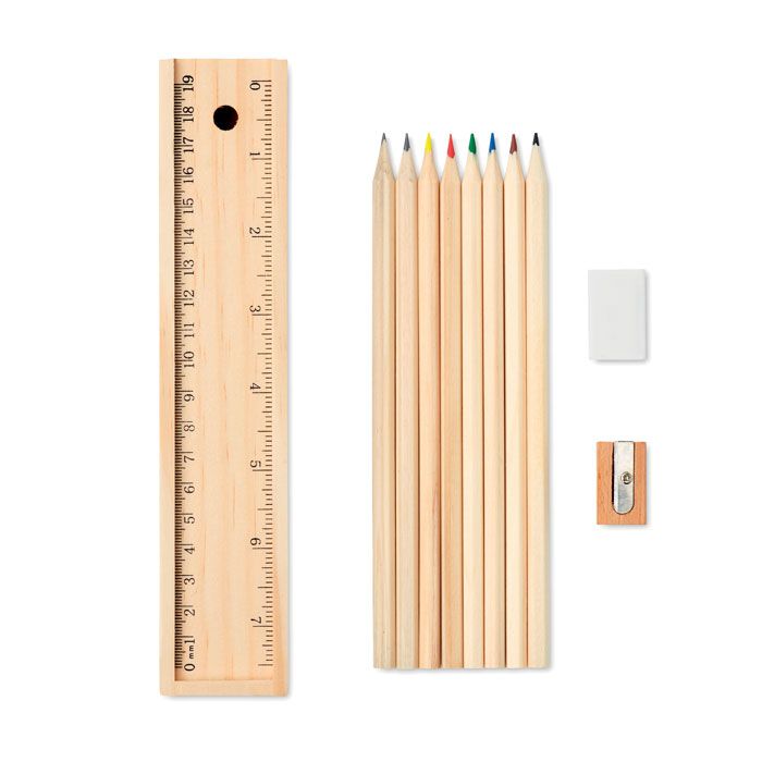 TODO SET. Set 12 penne in box di legno