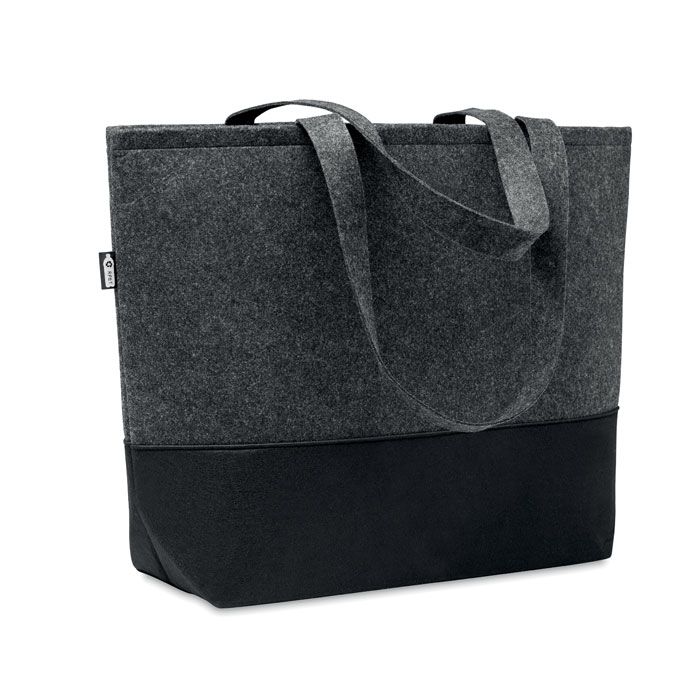 DUO INDICO. Shopper in feltro RPET