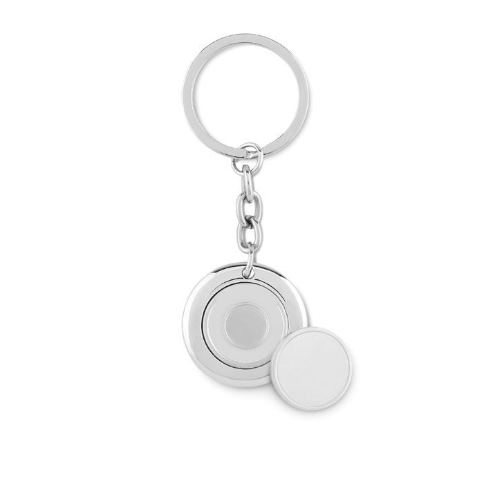 FLAT RING. Portachiavi tondo con moneta