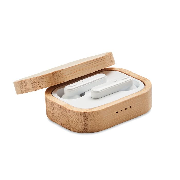 JAZZ BAMBOO. Auricolari TWS in custodia