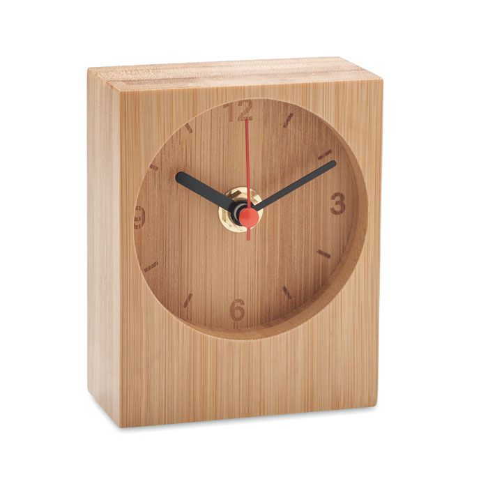 CLAMBU. Orologio da tavolo in bambù