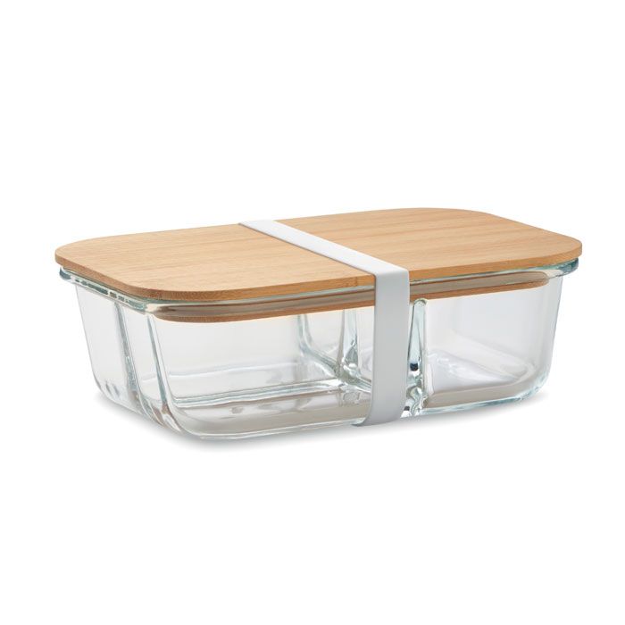 TUNDRA 3. Porta pranzo in vetro e bamboo