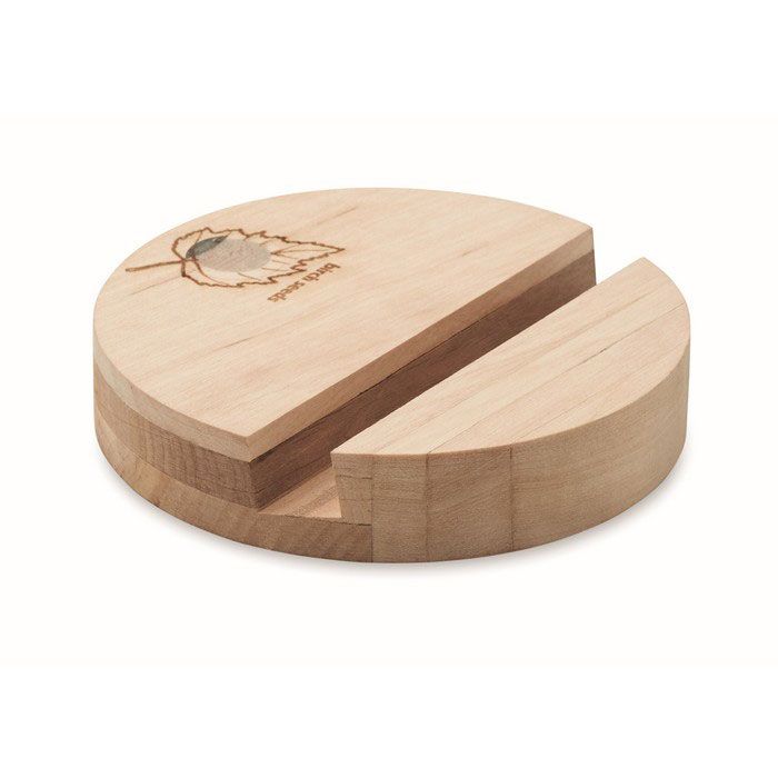 GROW ROUND STAND. Supporto pertelefono in betullaMO6991-40