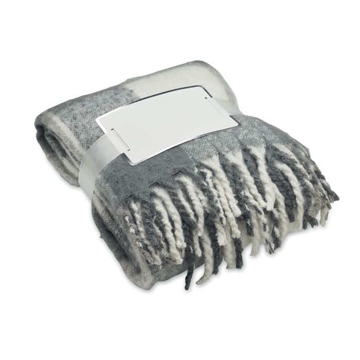 QUET. Coperta in mohair a scacchi