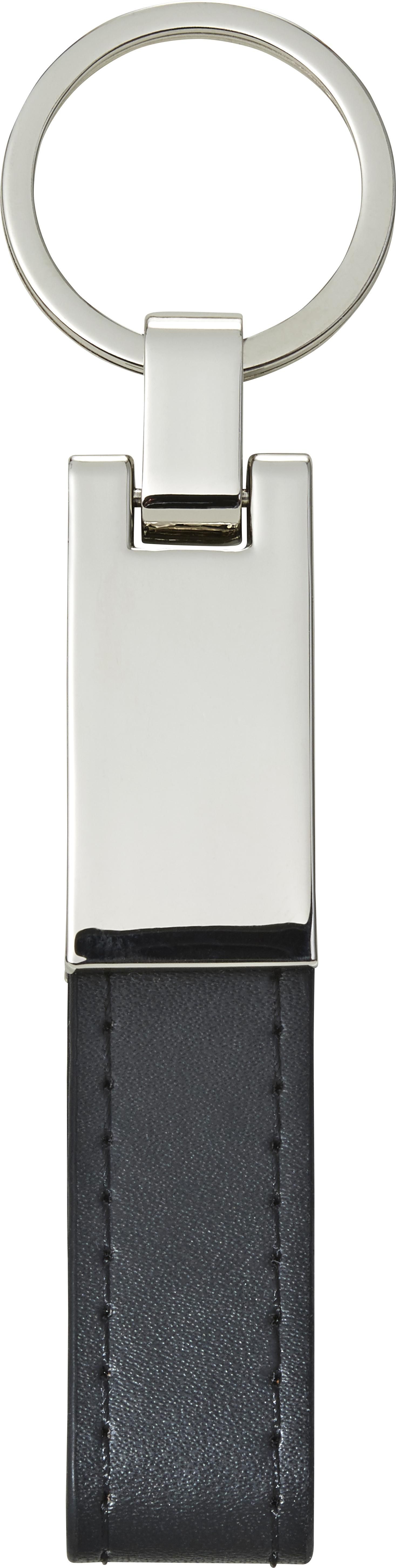 Portachiavi in acciaio con anello in PU Keon