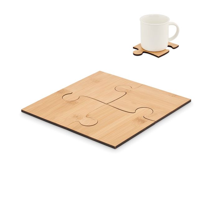 LEPY. Set di 4 sottobicchieri puzzle