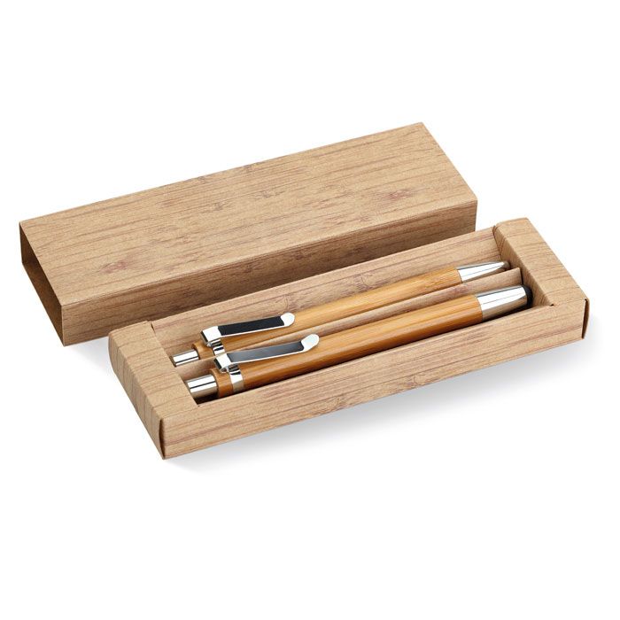 BAMBOOSET. Set penna e matita in bambu
