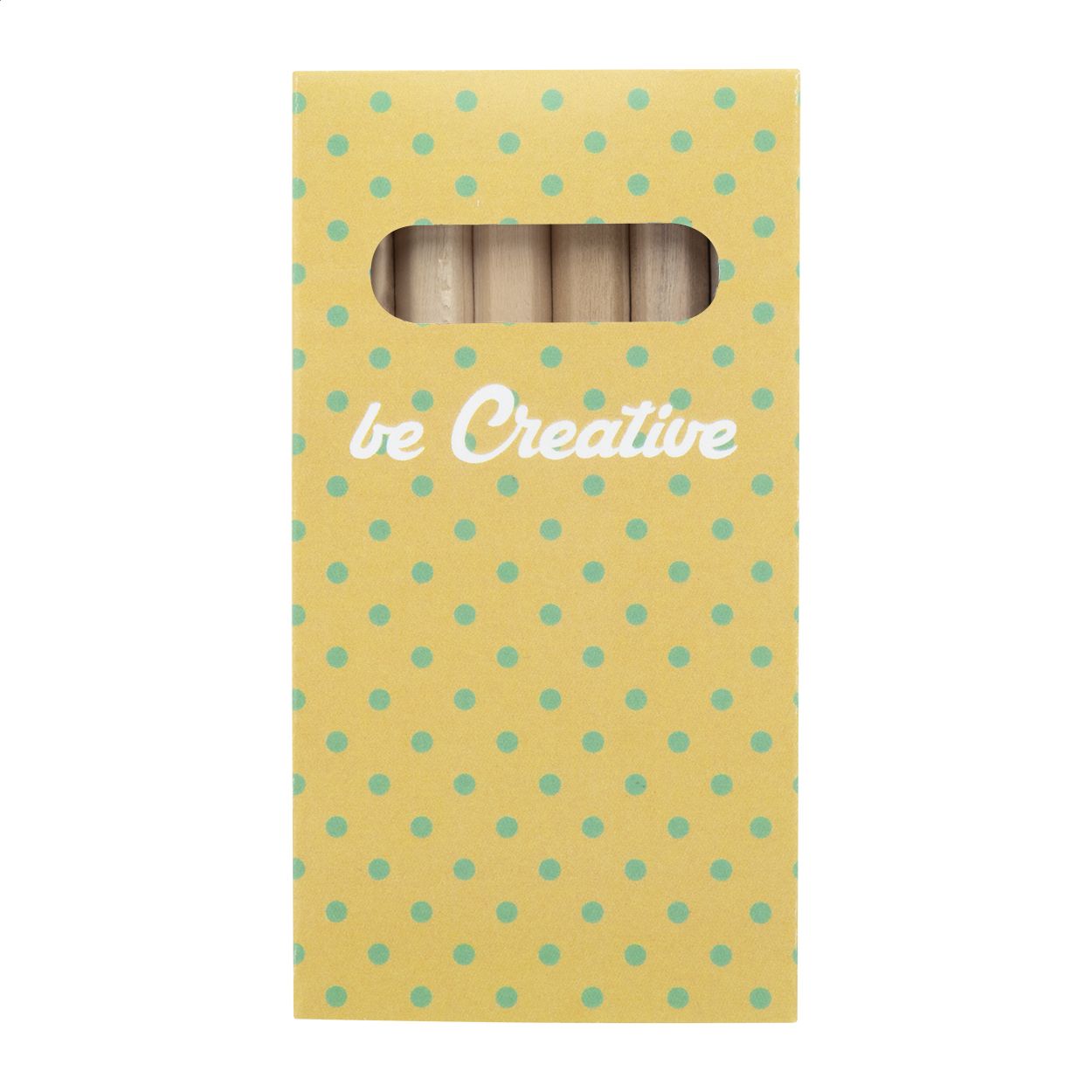 Set 6 Pastelli in Legno - Astuccio 100% Personalizzabile - Made in EU