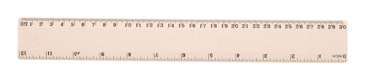 Righello 30 cm in Paglia di Grano - Plastica Ecologica