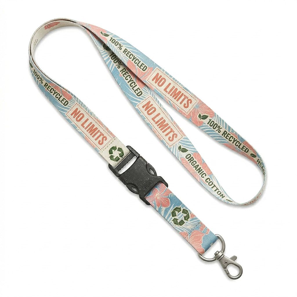 Lanyard Personalizzato in PET Riciclato con Fibbia Sgancio Rapido – Linea Eco