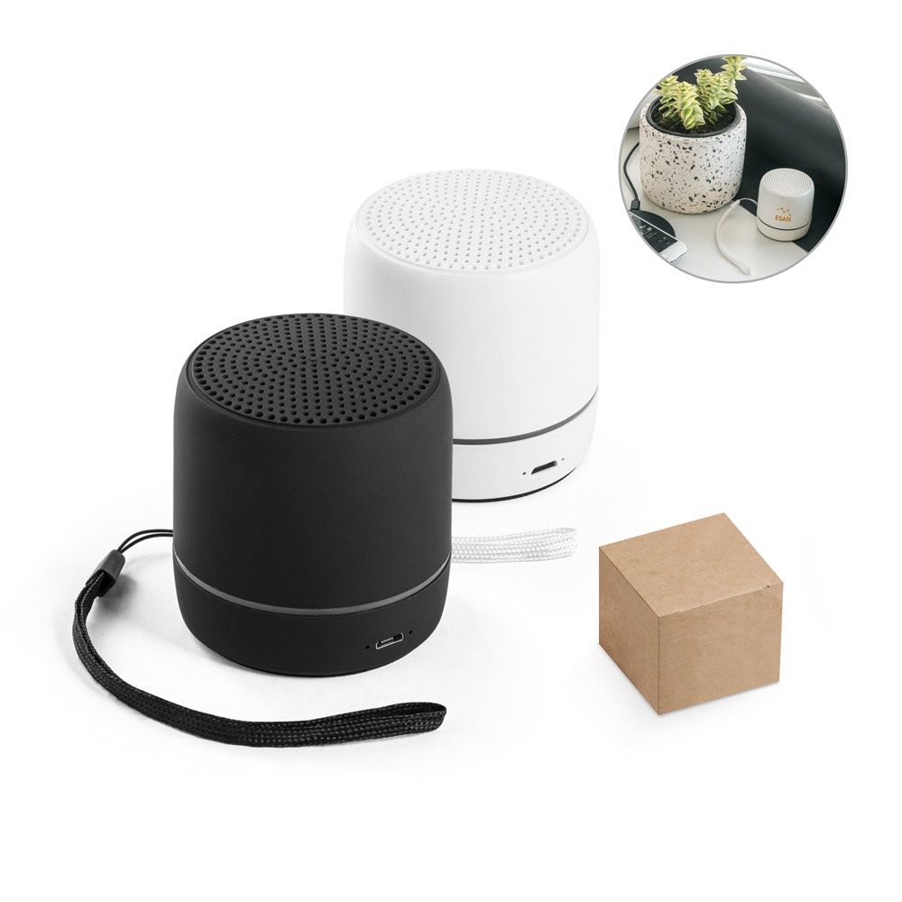 TURING. Altoparlante portatile da 3W con 4 ore di autonomia con il ABS riciclato (100% rABS) - 97097