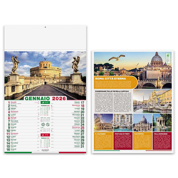 Calendario olandese illustrato Citta' d'italia - PA116