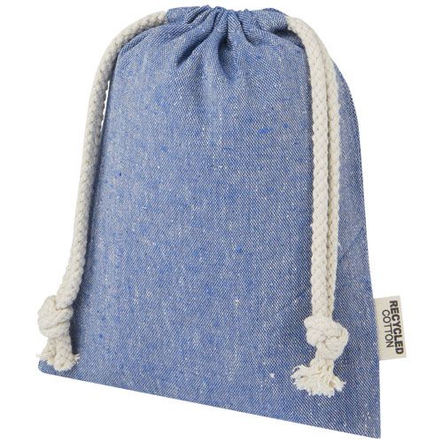 Sacchetto per confezione regalo piccolo in cotone riciclato 150 g/m² certificato GRS Pheebs - 0,5L - 120670