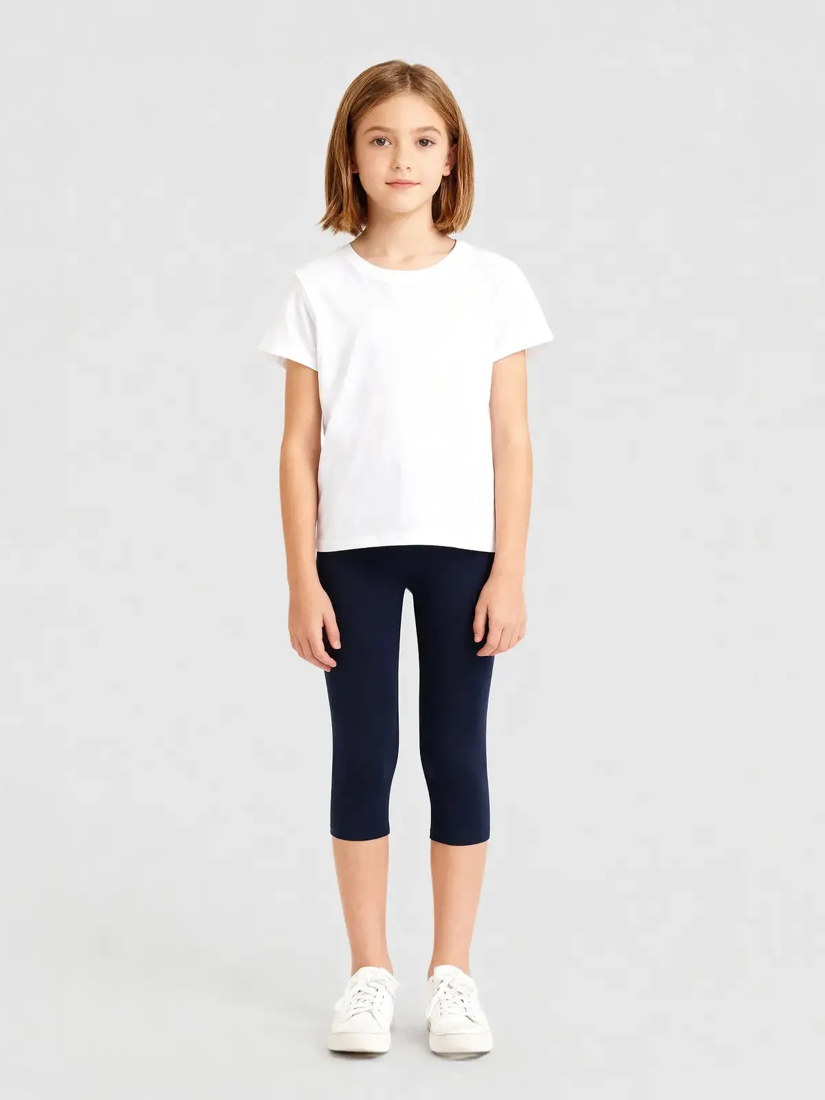 Leggings al polpaccio da bambina single jersey - Bs - BSK461