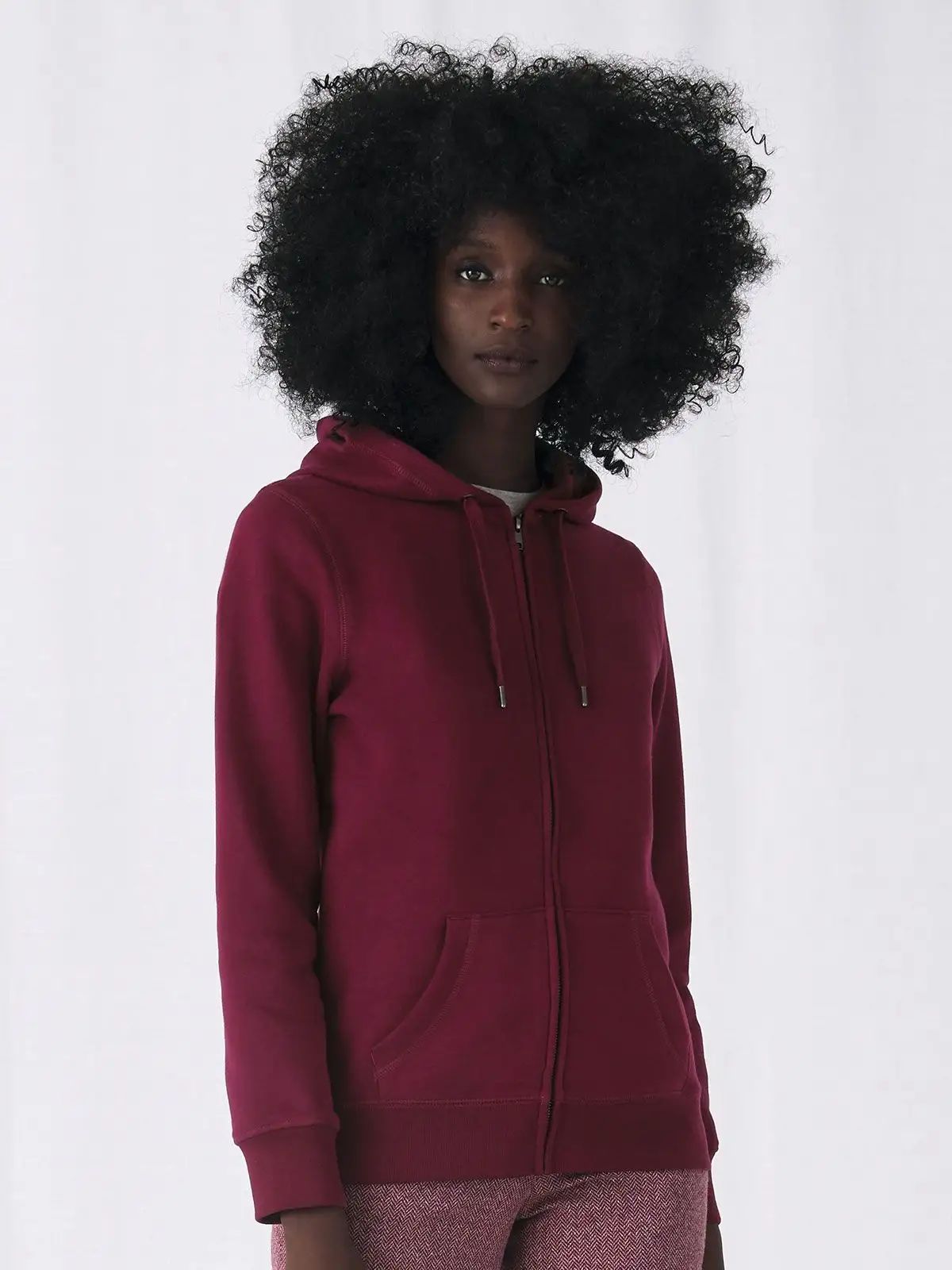 Felpa Queen con cappuccio foderato in jersey e zip - B&C - BCWW03Q