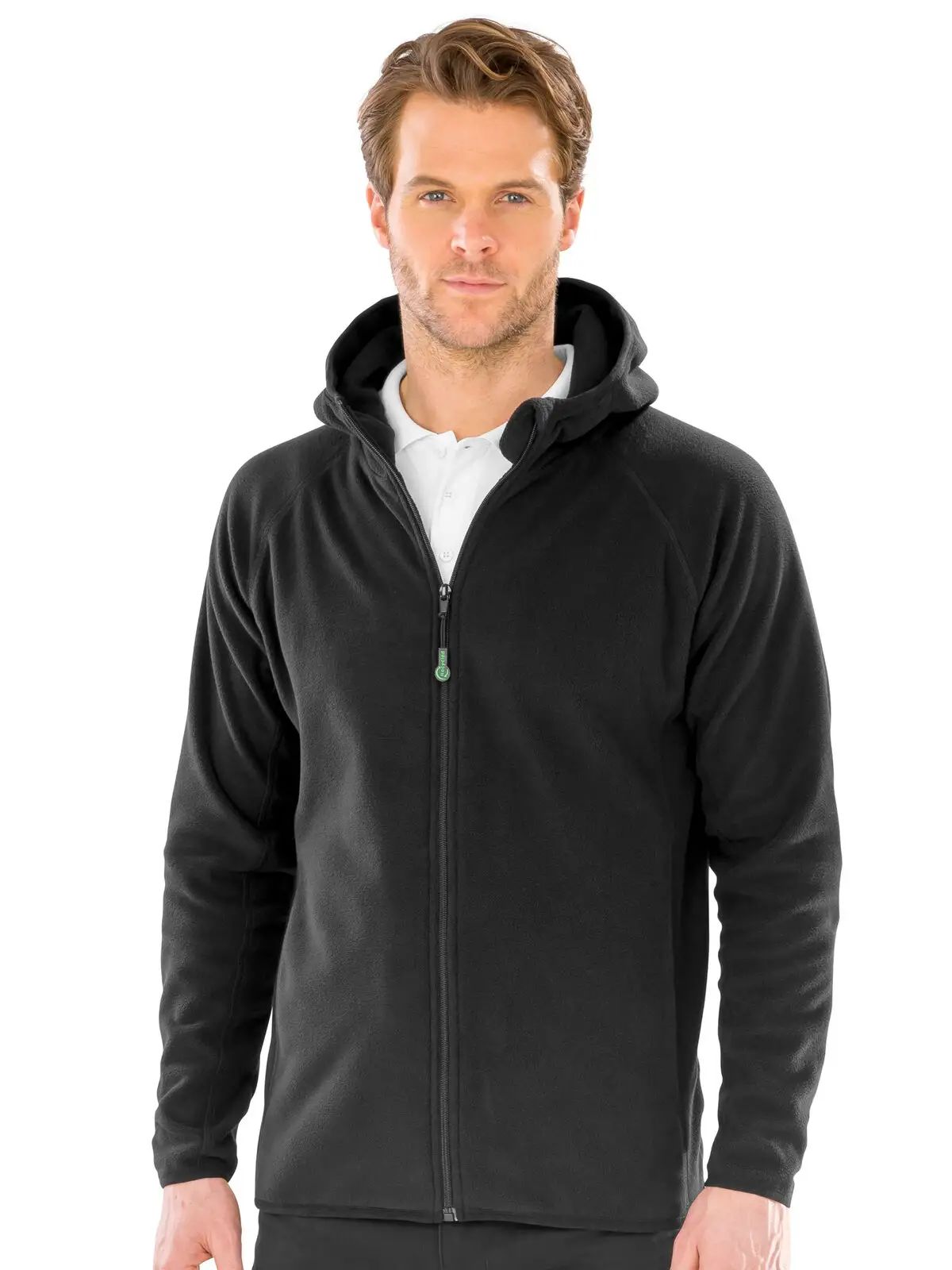 Giacca pile con cappuccio e zip ykk natulon eco-friendly - Result - RER906X