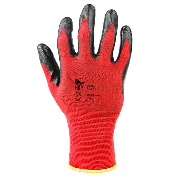 Guanto da lavoro in nylon/nitrile smooth 13g  - Hdp - GB10N