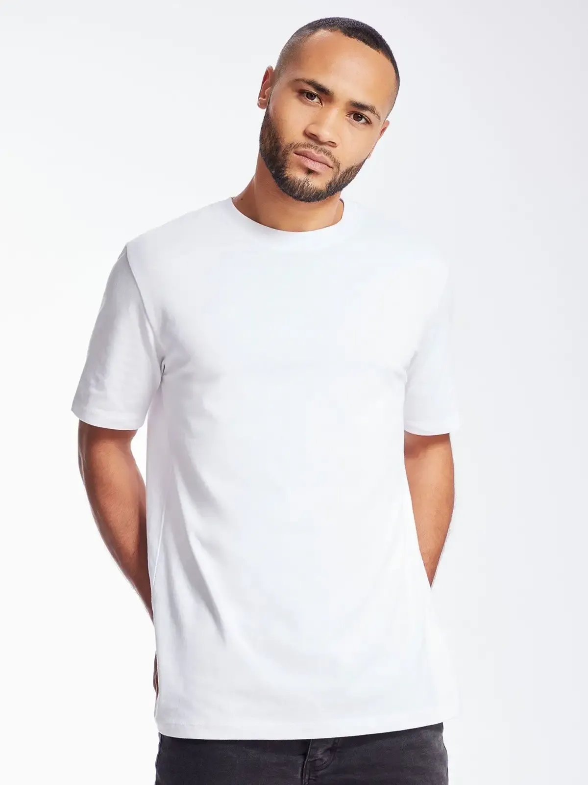 T-shirt unisex pesante con cuciture doppie su maniche e orlo - Mantis - MAM03