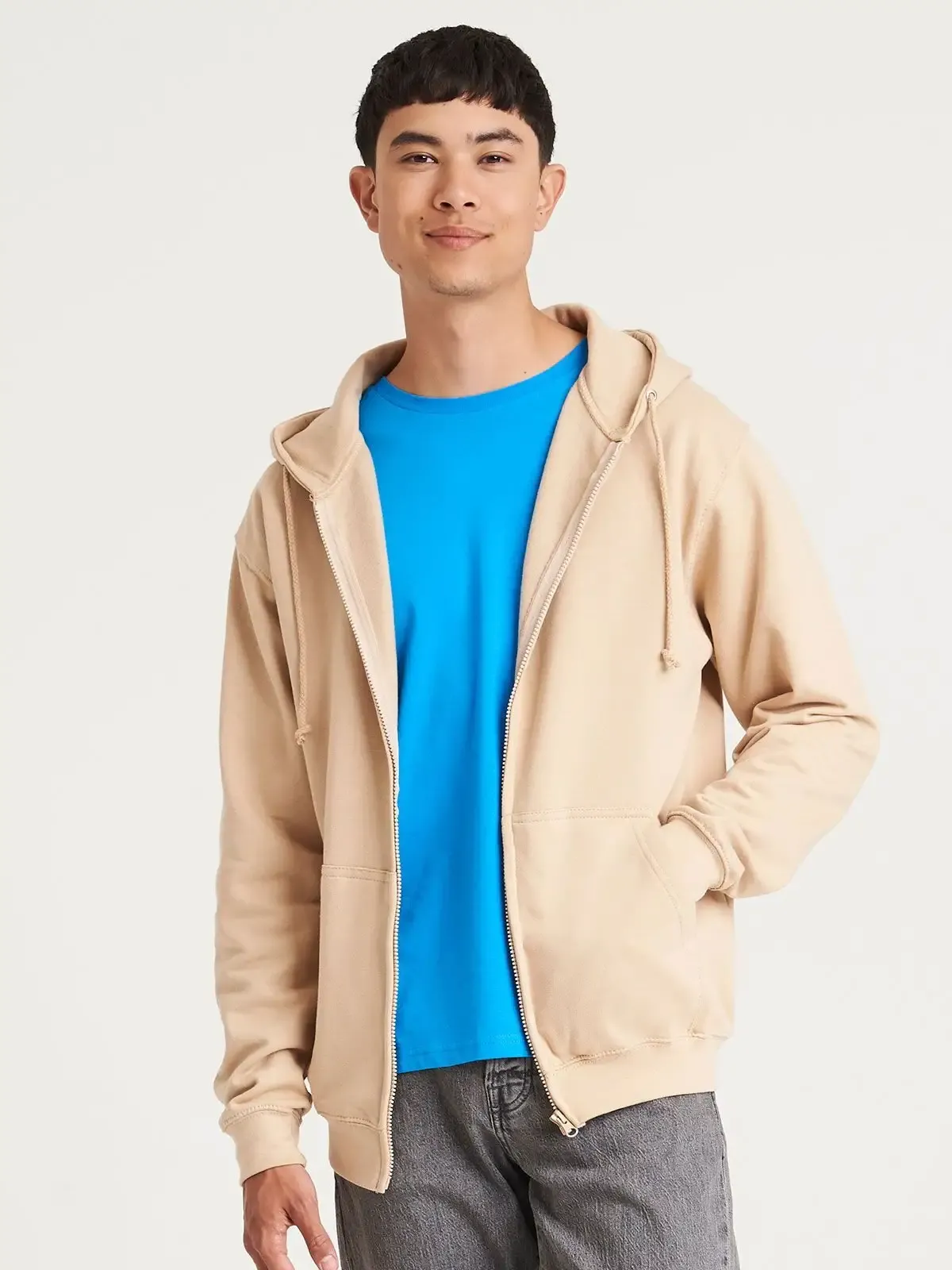 Felpa con cappuccio e zip intera coperta - Awdis Just Hoods - JH050