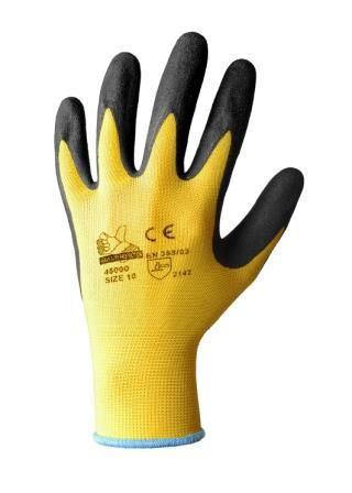 Guanto da lavoro in poliestere spalmato nitrile sabbiato  - Heavy duty protection - 45000