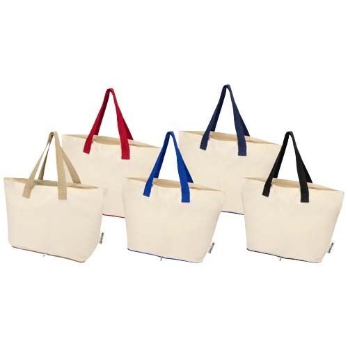 Tote bag pieghevole in cotone riciclato certificato GRS da 140 g/m² Sierra - 7L - 120788