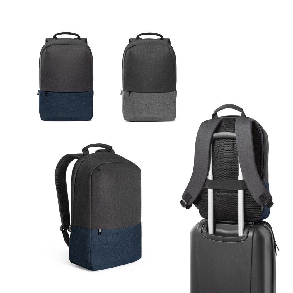 GENOA BPACK. Zaino antifurto in poliestere riciclato 600D ad alta densità - 92190