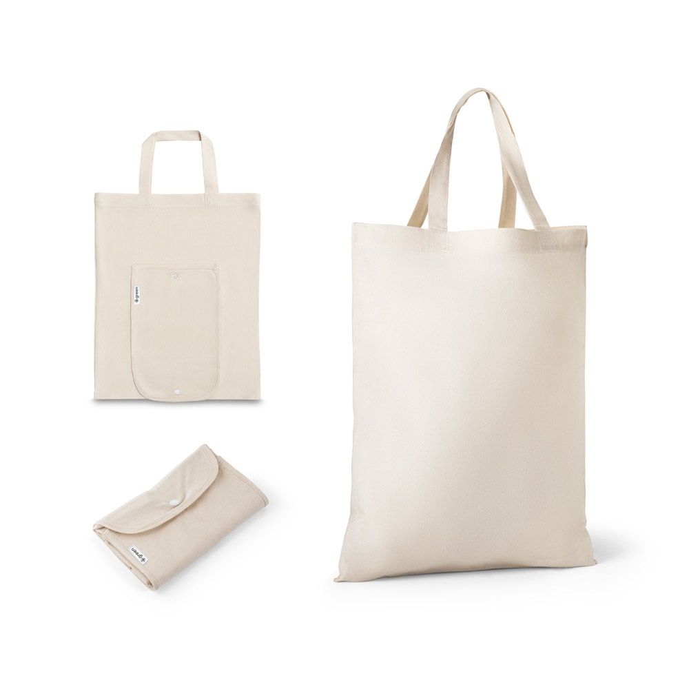 BEIRUT. Borsa pieghevole in cotone (50%), cotone riciclato (30%) e poliestere (20% rPET) (140 g/m²) - 92332