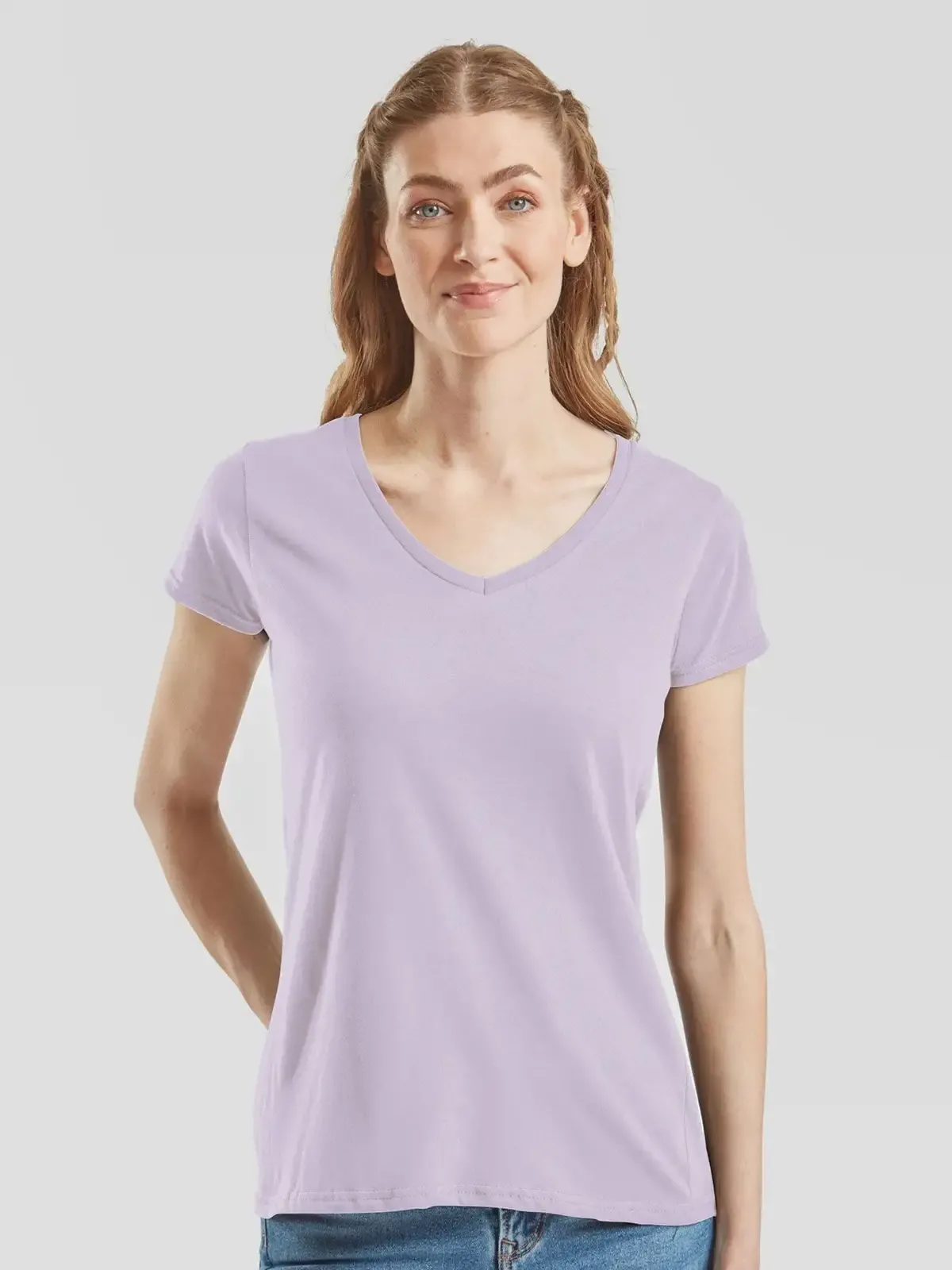 Maglietta da donna Iconic 150 V-Neck T a manica corta - Fruit Of The Loom - FR614440