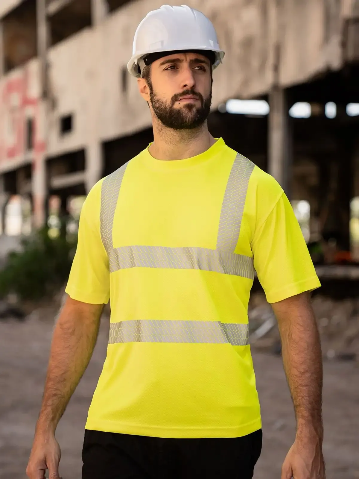 Maglietta da lavoro ad alta visibilità con fasce riflettenti - Korntex - KXBRS