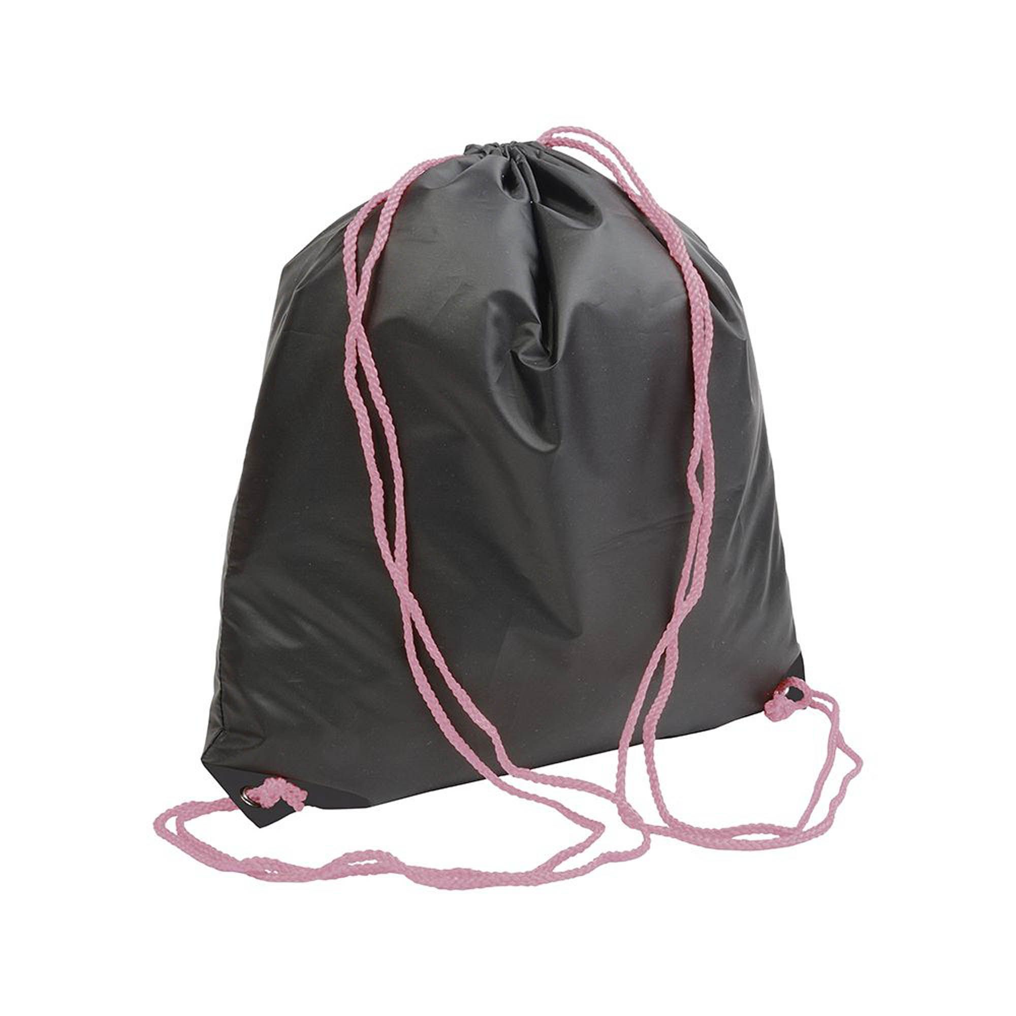 Zainetto nero in Polyester 210 T, manici colorati e angoli rinforzati neri - 18128