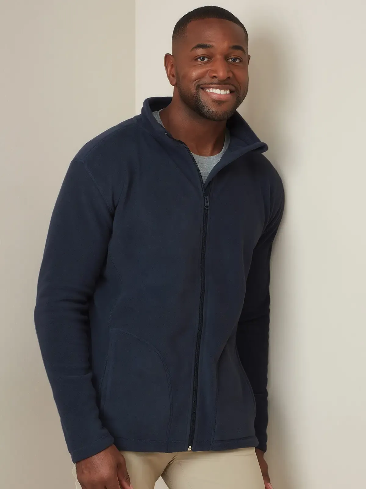 Giacca in pile con zip intera tono su tono e con due tasche frontali - Stedman - ST5030