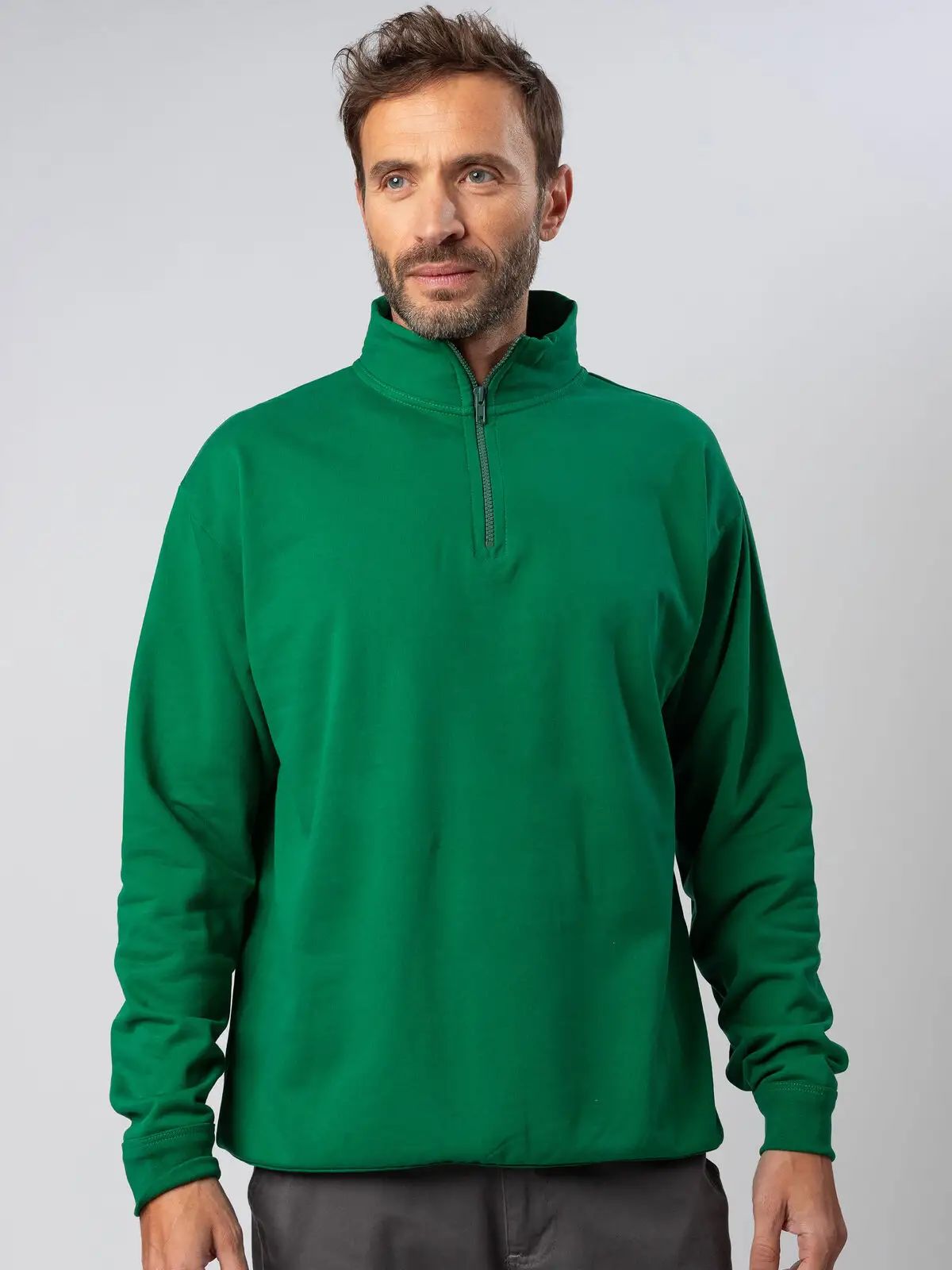Felpa Burano con maniche set-in e zip in plastica - Colore Italiano - MI700